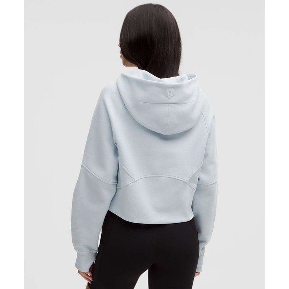 lululemon scuba hoodie Oversized Relaxed Fit Full Zip Crop Mirror Blue Powder XL - Picture 2 of 12